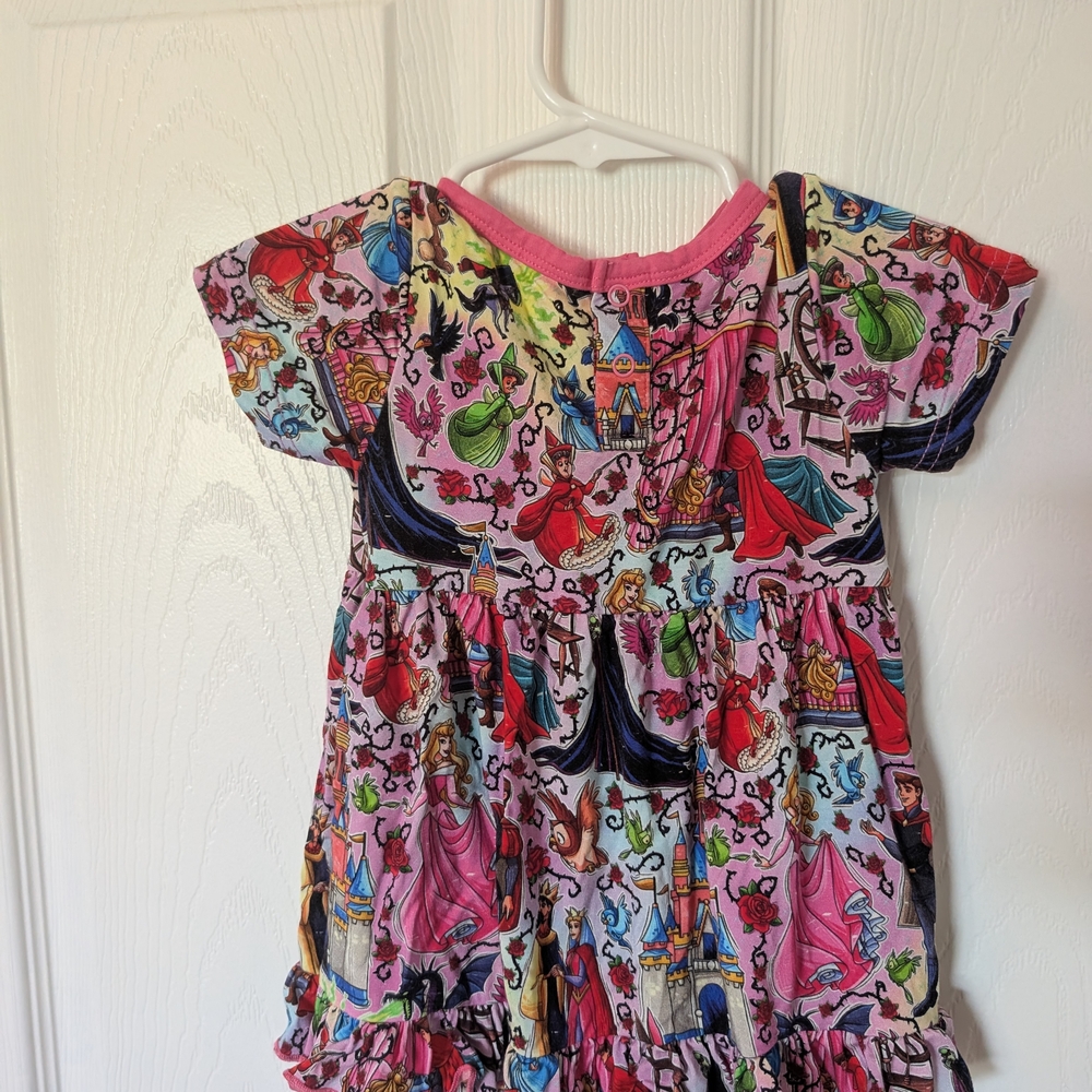 Colorful Princess Print Kids Casual Dress